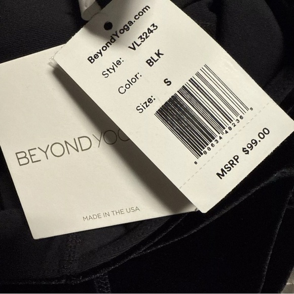 Beyond Yoga BLACK Velvet Motion High‎ Wasted Midi Legging SMALL [VL3243] - Picture 6 of 7